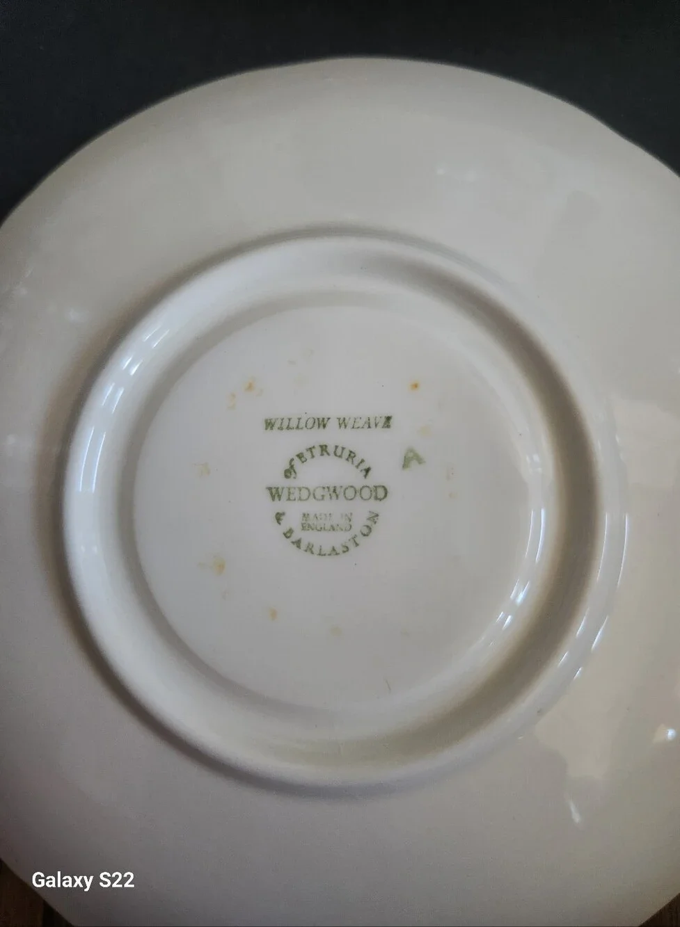 Wedgewood Willow Weave Classic White PorcelainTea Cup and Saucer Set - 4 Pc
